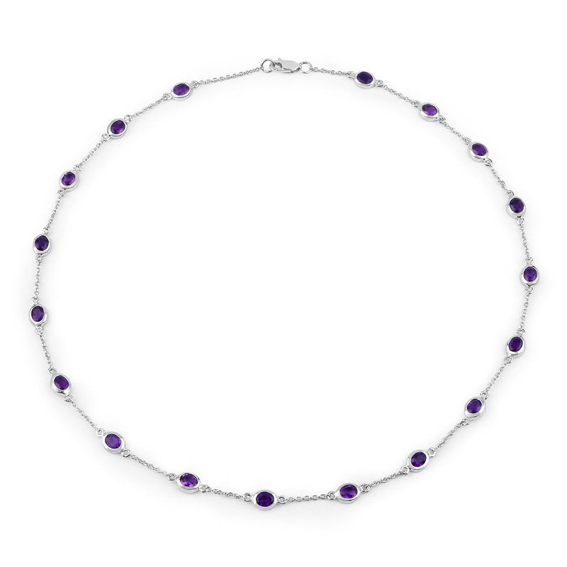 Bids.com 6.12 Carat Genuine Amethyst .925 Sterling Silver Necklace Necklaces