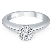 Bids.com 14k White Gold Solitaire Cathedral Engagement Ring Rings