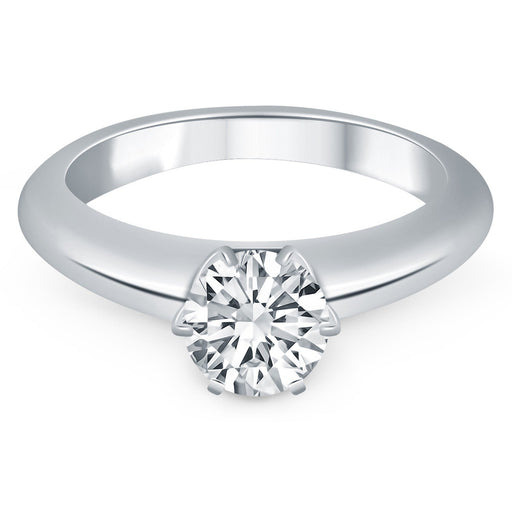 Bids.com 14k White Gold Solitaire Cathedral Engagement Ring Rings