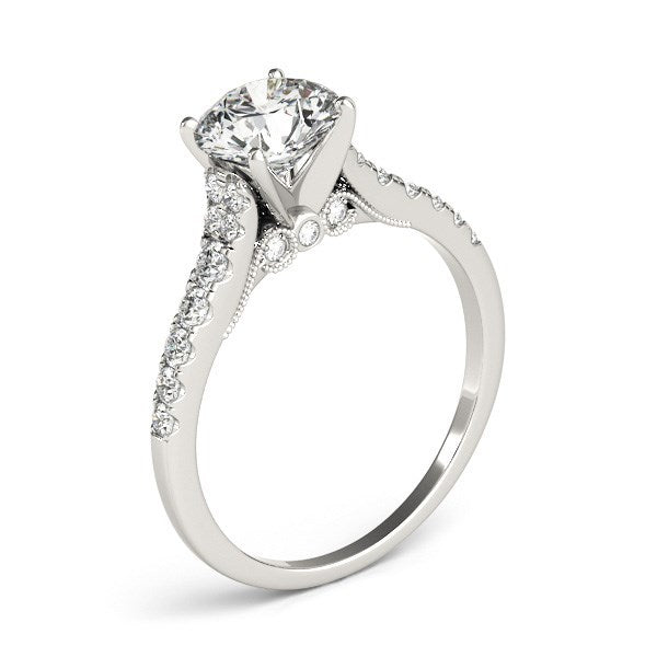 Bids.com 14k White Gold Diamond Engagement Ring With Single Row Band (1 3/4 cttw) Rings