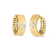 Bids.com 14k Yellow Gold Trilogy Diamond Clover Earrings Earrings