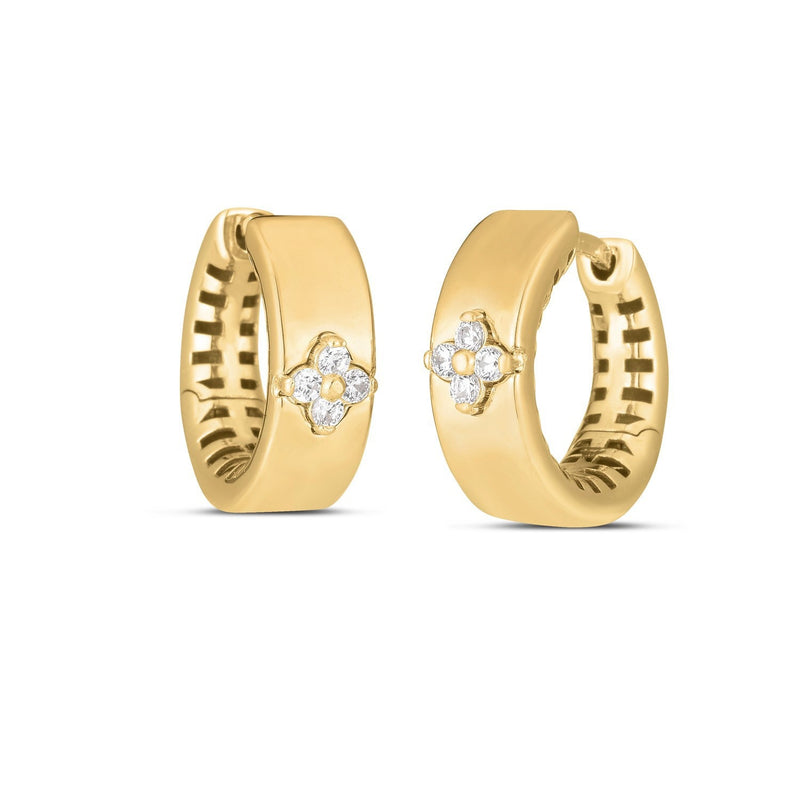 Bids.com 14k Yellow Gold Trilogy Diamond Clover Earrings Earrings