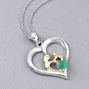 Bids.com 0.45 Carat Genuine Emerald .925 Sterling Silver Pendant Pendants