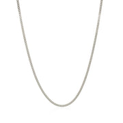 Bids.com 10k White Gold Gourmette Chain 1.5mm Necklaces