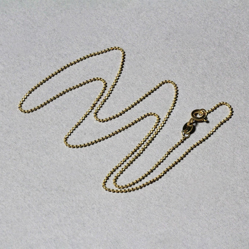 Bids.com 14k Yellow Gold Diamond-Cut Bead Chain 1.0mm Necklaces
