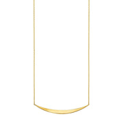 Bids.com 14k Yellow Gold Necklace with Polished Curved Bar Pendant Necklaces