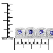 Bids.com 1.10 Carat Genuine Tanzanite .925 Sterling Silver Bracelet Bracelets