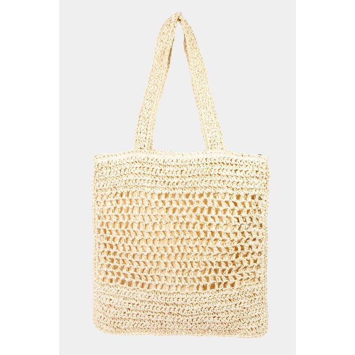 Fame Straw-Paper Crochet Tote Bag