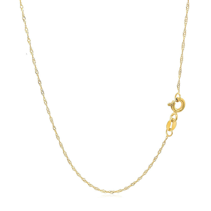 Bids.com 14k Yellow Gold Singapore Chain 0.6mm Necklaces