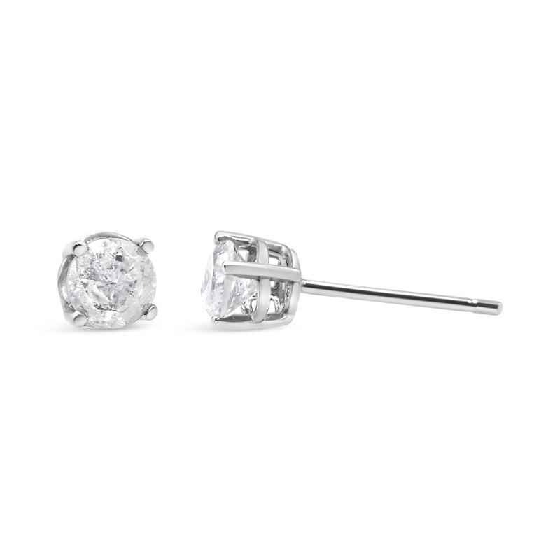 Bids.com 14K White Gold 3/4 Cttw Lab Grown Diamond 4-Prong Classic Stud Earrings (F-G Color, VS2-SI1 Clarity) Earrings