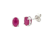 Bids.com 1.14ct Ruby Stud Earrings 10KT White Gold Earrings