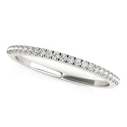 Bids.com 14k White Gold Scallop Style Setting Diamond Wedding Band (1/8 cttw) Rings