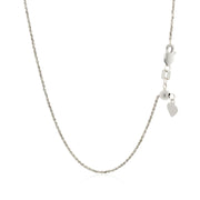 Bids.com 14k White Gold Adjustable Rope Chain 1.0mm Necklaces
