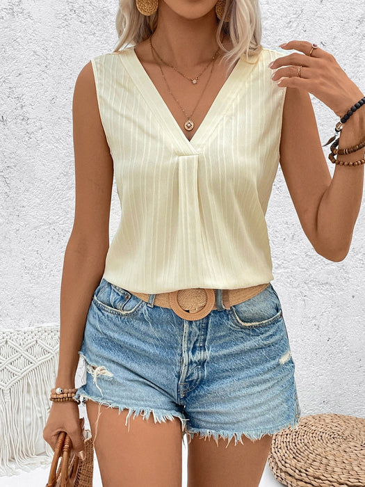 Cutout V-Neck Tank