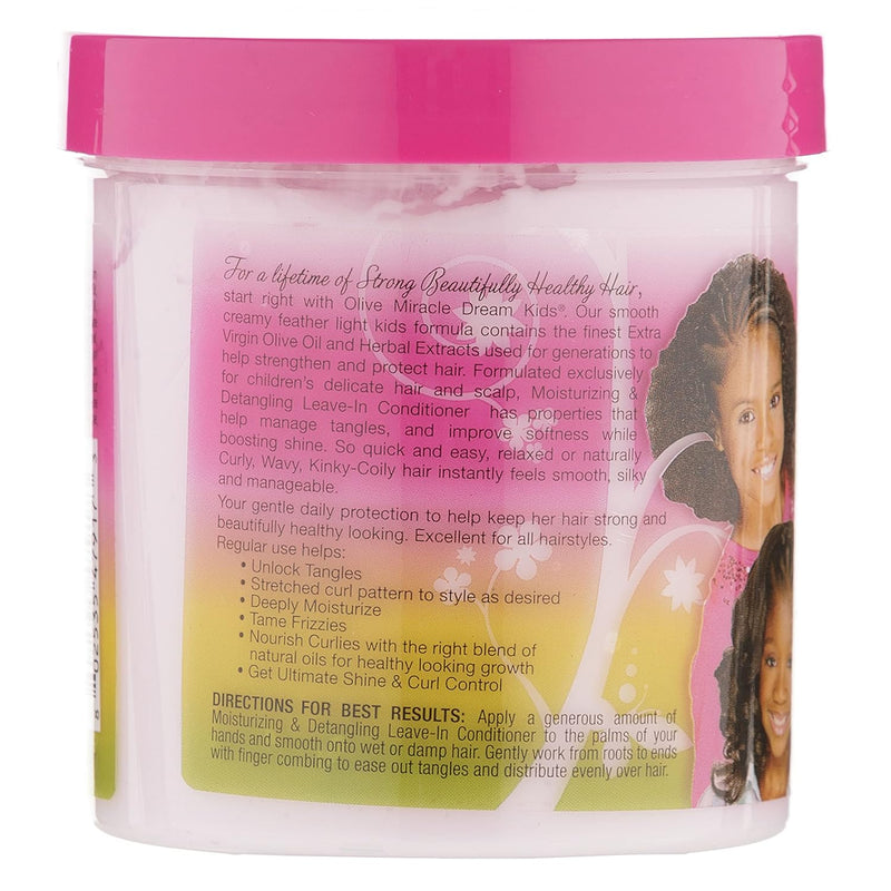 VIP Extensions African Pride Dream Kids Olive Miracle Detangling Moisturizing Leave-In Conditioner - Contains Olive Oil, Moisturizes & Nourishes Coils & Hair Curls, 15 Oz Hair Care