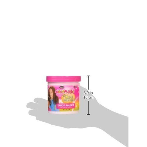 VIP Extensions African Pride Dream Kids Olive Miracle Quick Bounce Detangling Pudding, 15 oz Styling Cream White Smoke