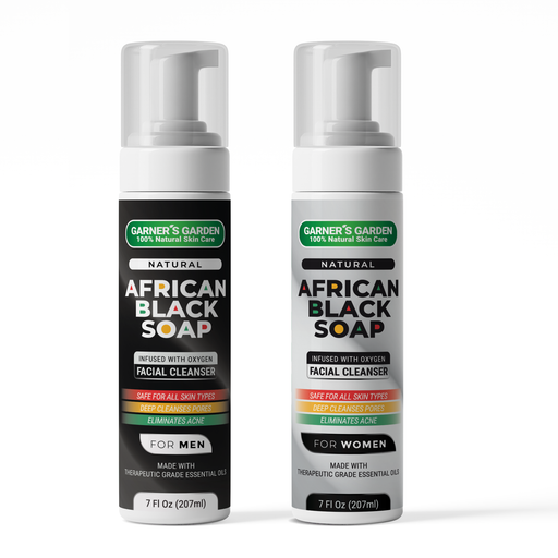 Garner's Garden African Black Soap Foaming Facial Cleanser | H2O2 Facial Cleanser
