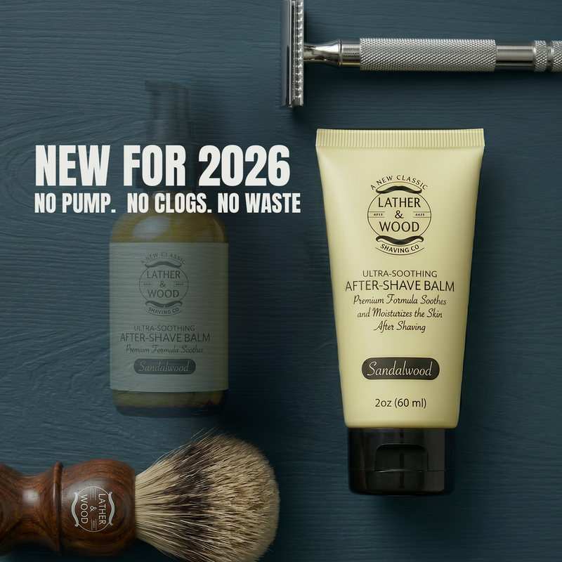 Lather & Wood Shaving Co After-Shave Balm - Sandalwood Men Grooming, Health