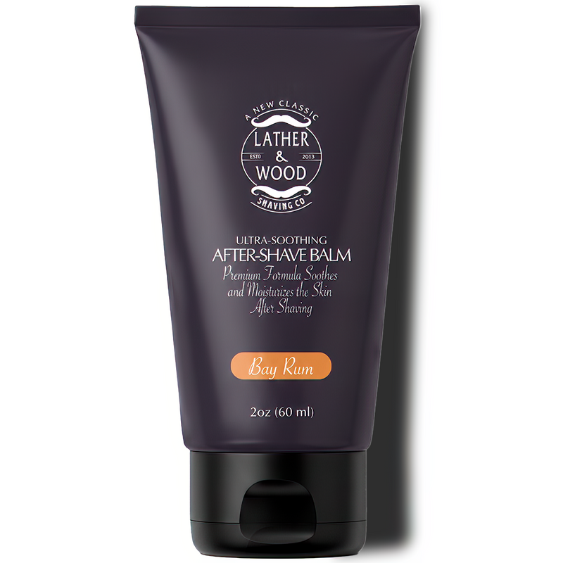 Lather & Wood Shaving Co After-Shave Balm - Bay Rum Men Grooming, Health