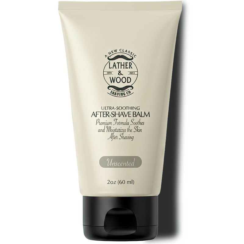 Lather & Wood Shaving Co After-Shave Balm - Unscented Men Grooming, Health