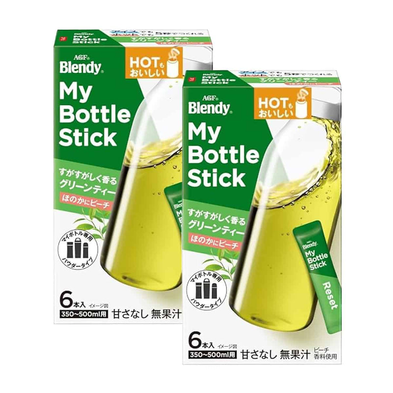 Nava Beauty AGF Blendy Bottle Stick Green Tea 6 Sticks x 2 Boxes White Smoke