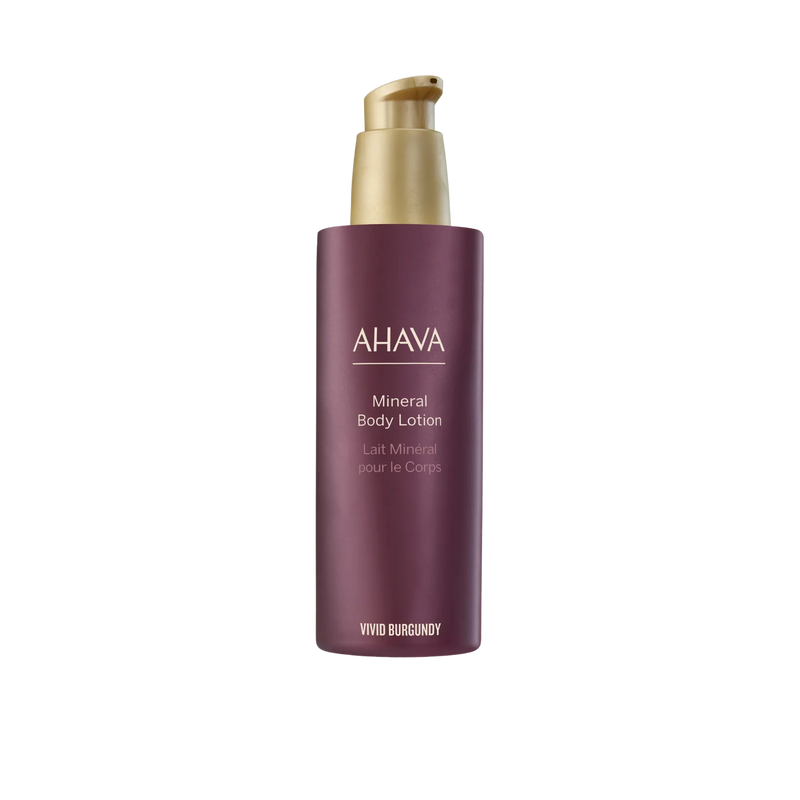 Nava Beauty Ahava Mineral Body Lotion Vivid Burgundy 8.5 OZ Black