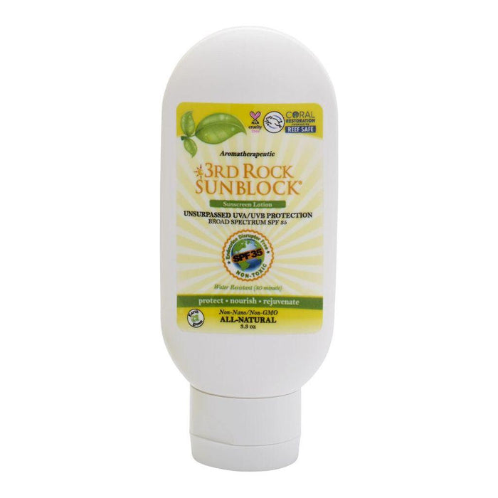 3rd Rock Essentials 3rd Rock Sunblock® Sunscreen Lotion - Aromatherapeutic - Zinc Oxide 35 SPF All Natural SunBlock