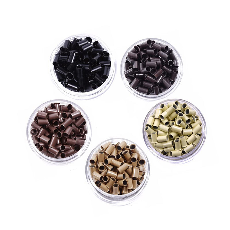 VIP Extensions Allure Copper Micro Ring 3.5 x 3.5 x 6.0 MM  (25 Pc/jar)) Hair Extension Accessories