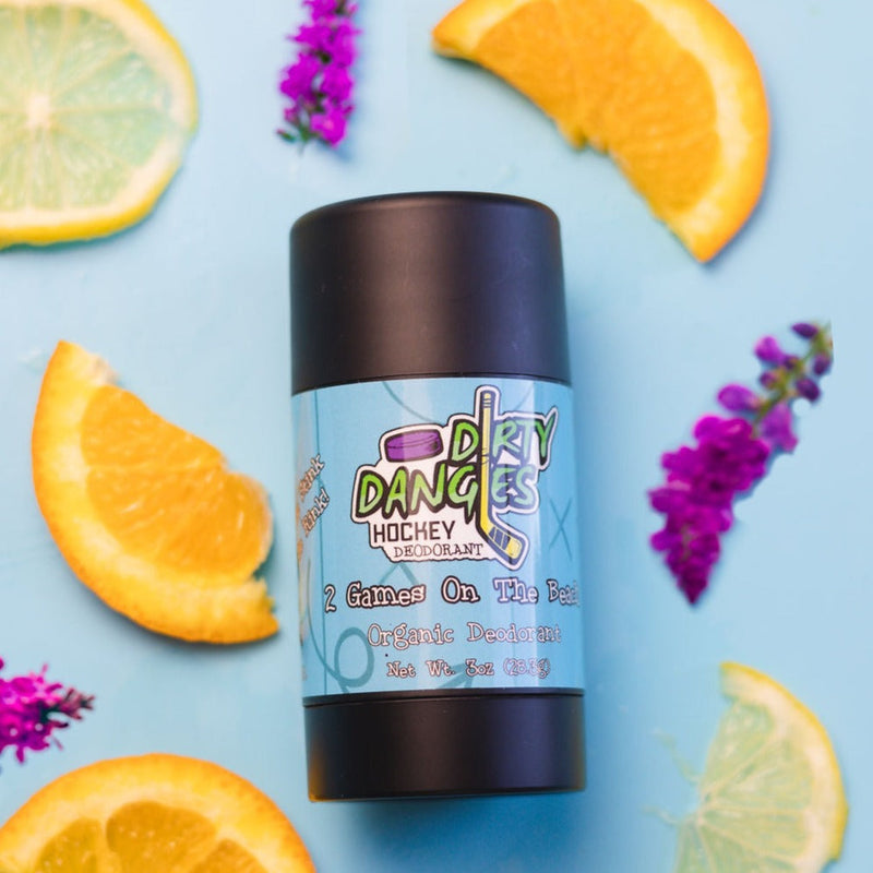 Dirty Dangles Hockey 2 Games on the Beach Aluminum-Free Deodorant Deodorant Light Blue