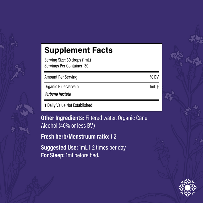 Portland Ashwagandha Farm Blue Vervain - Fresh Spagyric Tincture Tincture