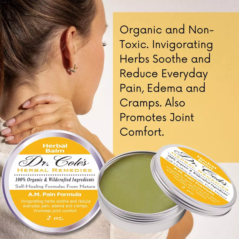 COLEHERBALS LLC 21 - Dr. Cole's A.M. Pain Herbal Balm Herbal Light Goldenrod