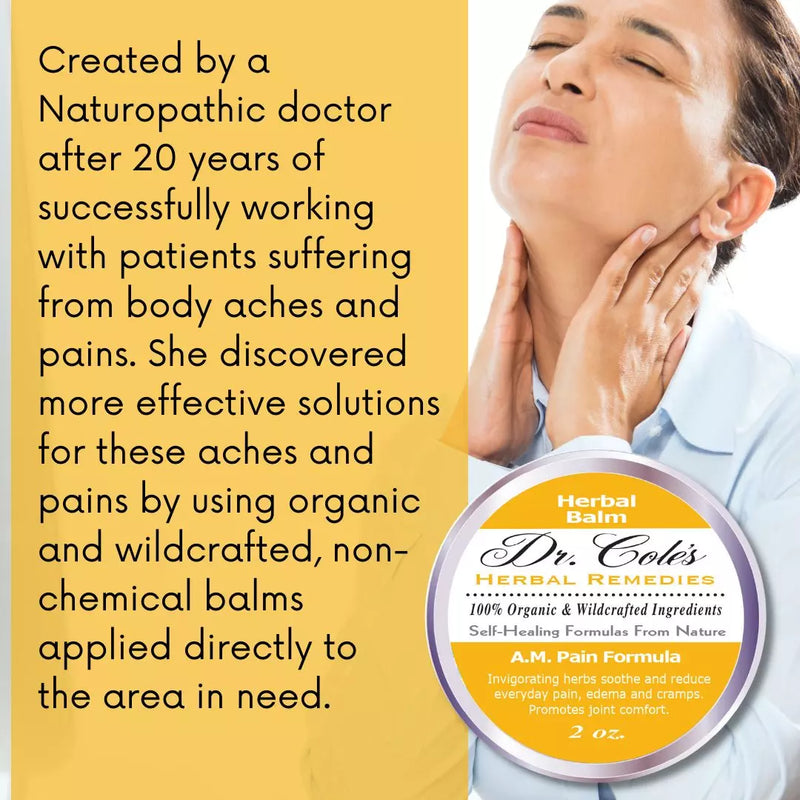 COLEHERBALS LLC 21 - Dr. Cole's A.M. Pain Herbal Balm Herbal Light Goldenrod