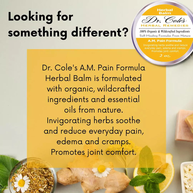 COLEHERBALS LLC 21 - Dr. Cole's A.M. Pain Herbal Balm Herbal Light Gray
