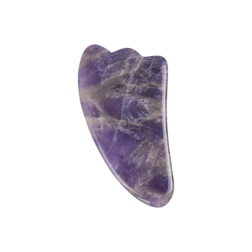 ZAQ Skin & Body Amethyst Gua Sha Fin Shaped Tool, Body Facial Massage Scraping