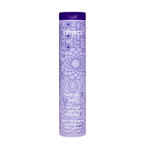 Nava Beauty Amika Bust Your Brass Cool Blonde Strength Repair Conditioner Hair Light Steel Blue 9.2 Oz