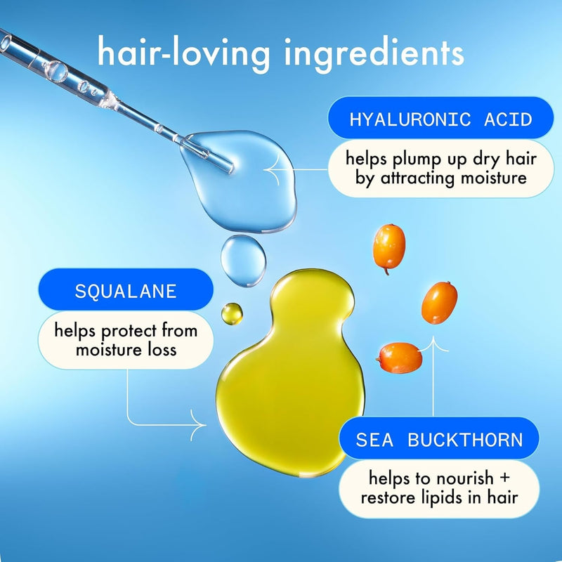 Nava Beauty Amika Hydro Rush Intense Moisture Conditioner with Hyaluronic Acid Hair Pale Turquoise 2 Oz,9.2 Oz,33.8 Oz