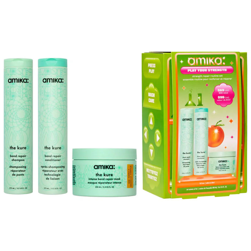 Nava Beauty Amika Play Your Strength Hair Repair Routine Set ($98.00 value) White Smoke
