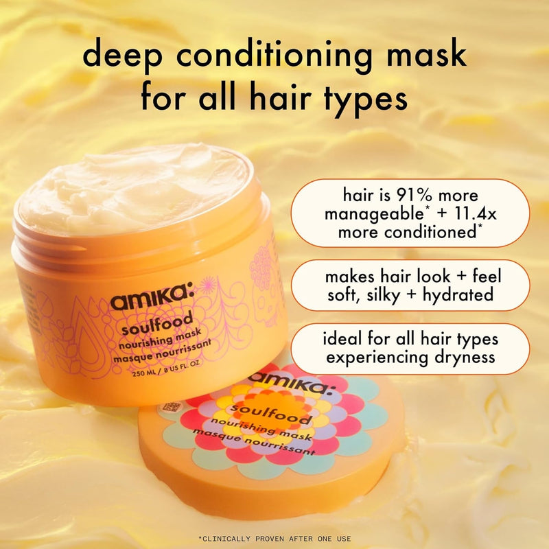 Nava Beauty Amika Soulfood Nourishing Mask Beauty & Personal Care Light Goldenrod 2 Oz,8 Oz,16 Oz