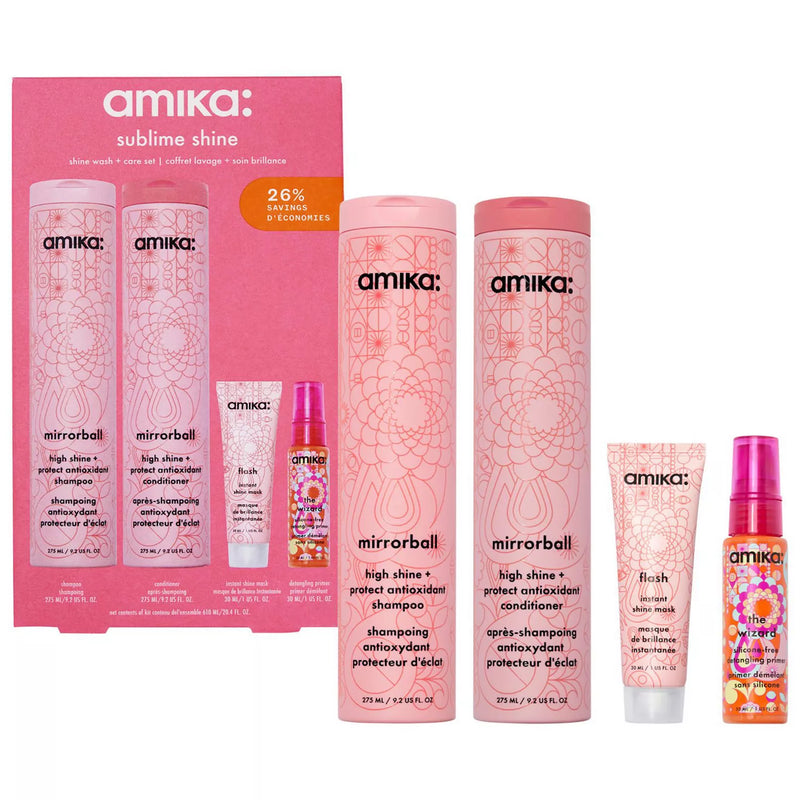 Nava Beauty Amika Sublime Shine Wash + Care Hair Set White Smoke