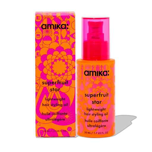 Nava Beauty Amika Superfruit Star Lightweight Hair Styling Oil Hair White Smoke 1.7 Oz
