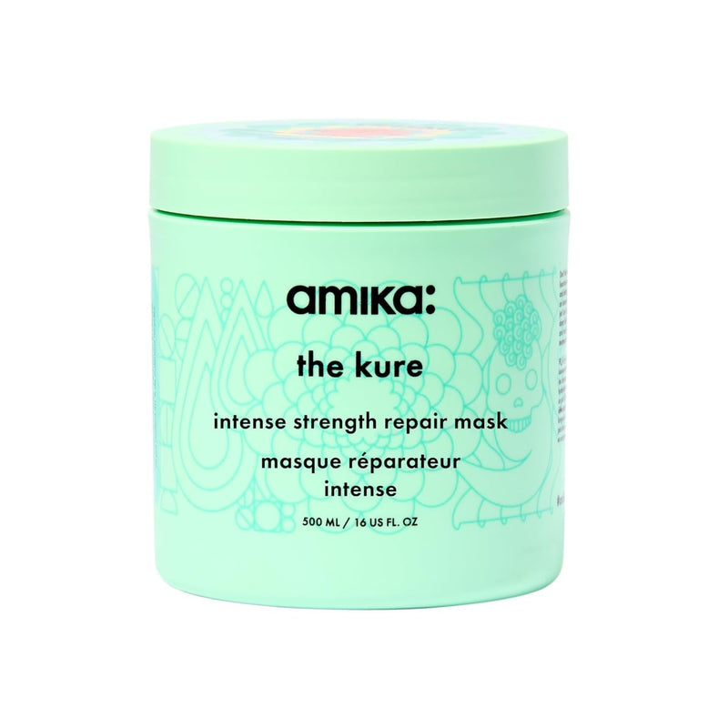 Nava Beauty Amika The Kure Intense Bond Repair Mask Hair Pale Turquoise 16 Oz