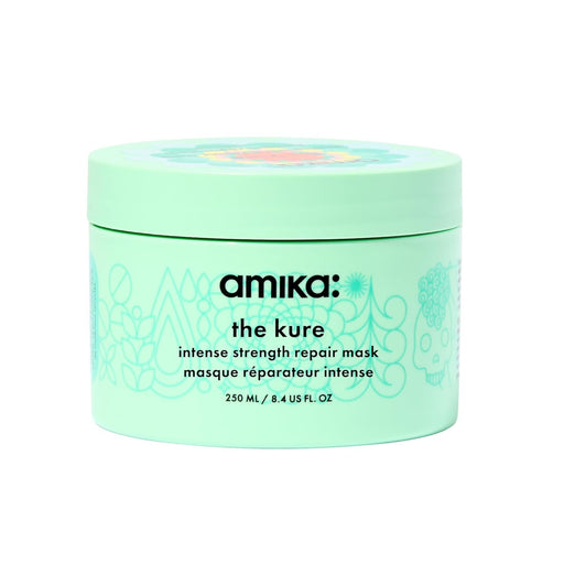 Nava Beauty Amika The Kure Intense Bond Repair Mask Hair Pale Turquoise 8.4 Oz