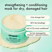 Nava Beauty Amika The Kure Intense Bond Repair Mask Hair Light Gray 3.3 Oz,8.4 Oz,16 Oz