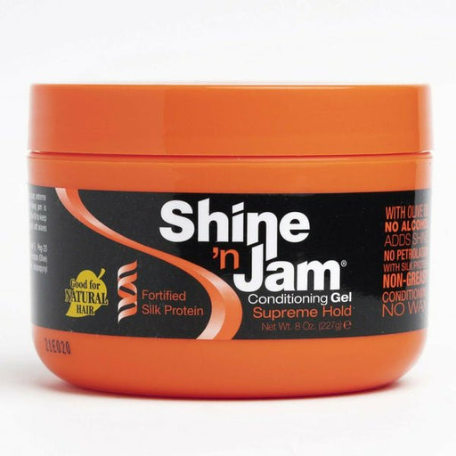 VIP Extensions Ampro Shine 'n Jam Conditioning Gel, Supreme Hold, 4 oz Styling Gel Chocolate