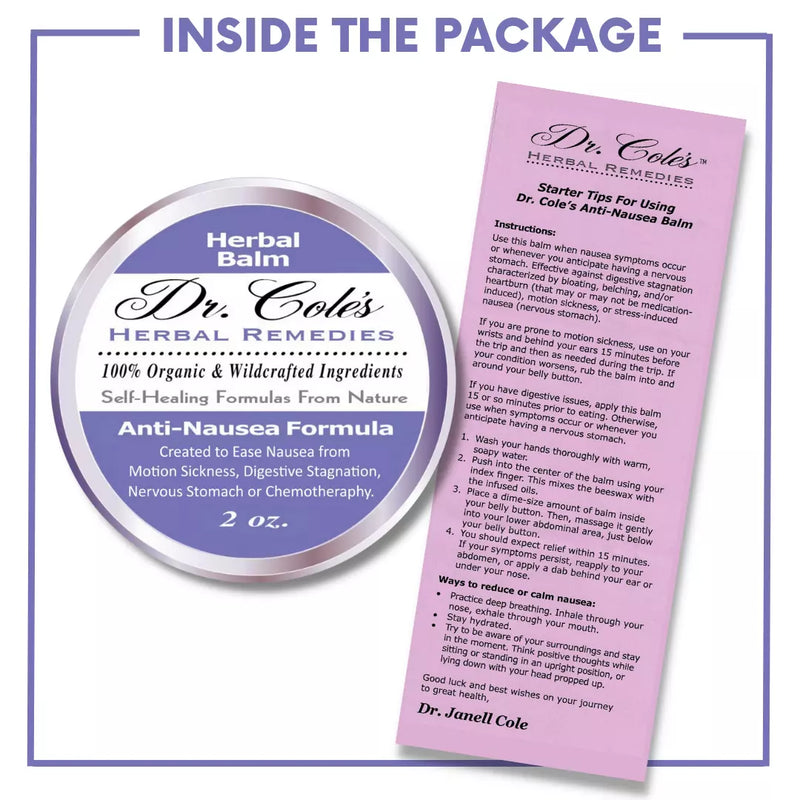 COLEHERBALS 05 - Dr. Cole's Organic Anti-Nausea Herbal Balm Herbal