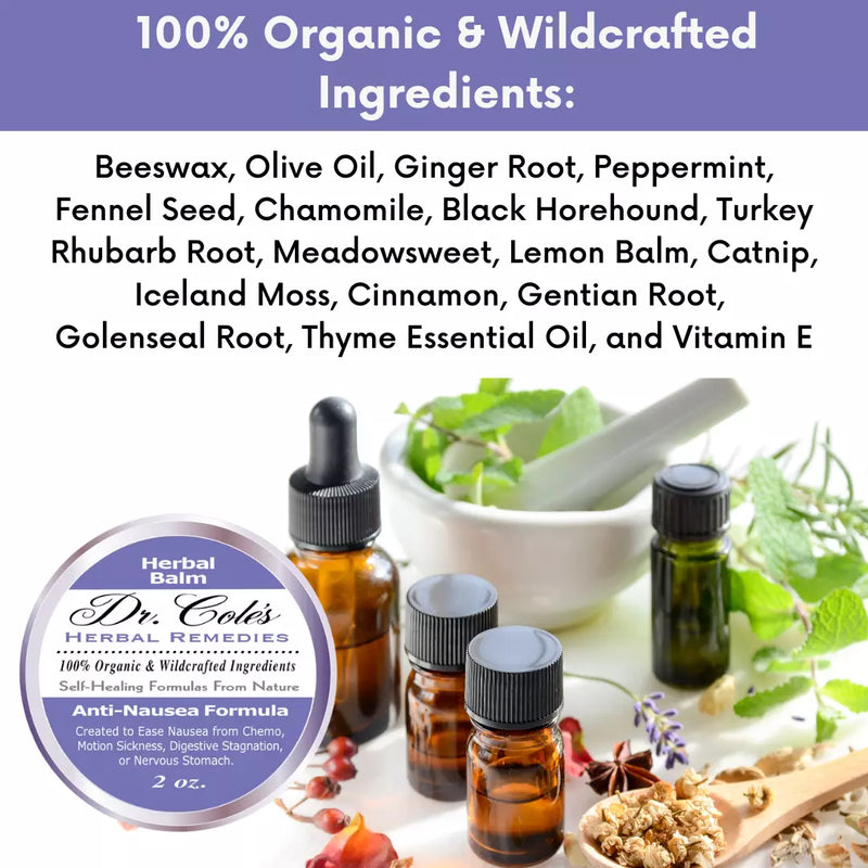 COLEHERBALS 05 - Dr. Cole's Organic Anti-Nausea Herbal Balm Herbal