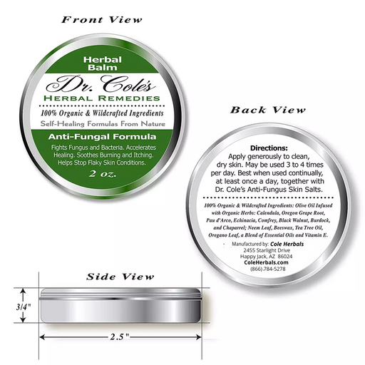 COLEHERBALS 07 - Dr. Cole's Antifungal Balm Herbal