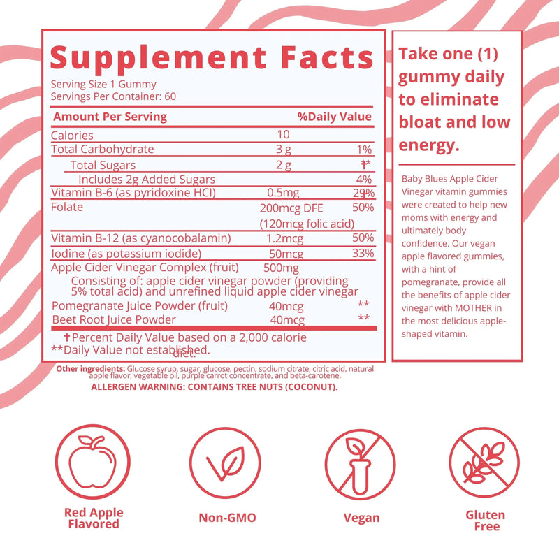 Baby Blues Apple Cider Vinegar Gummies Gummy Vitamins