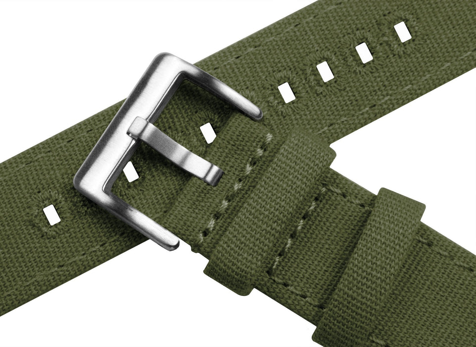 Apple Watch Canvas Army Green Watch Band by Barton Watch Bands