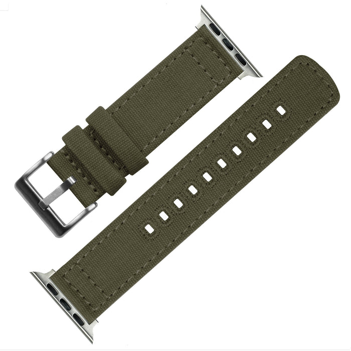 Apple Watch Canvas Army Green Watch Band by Barton Watch Bands